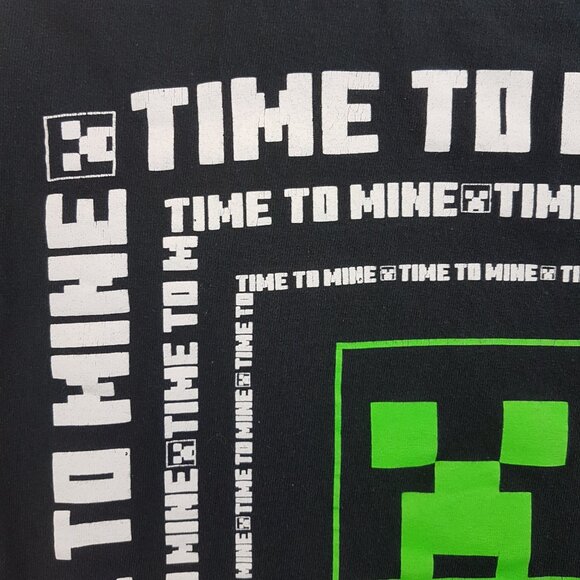 MINECRAFT Tee Shirt Unisex Kids Small US S Time to Mine Video Game Boys Girls - Picture 10 of 16